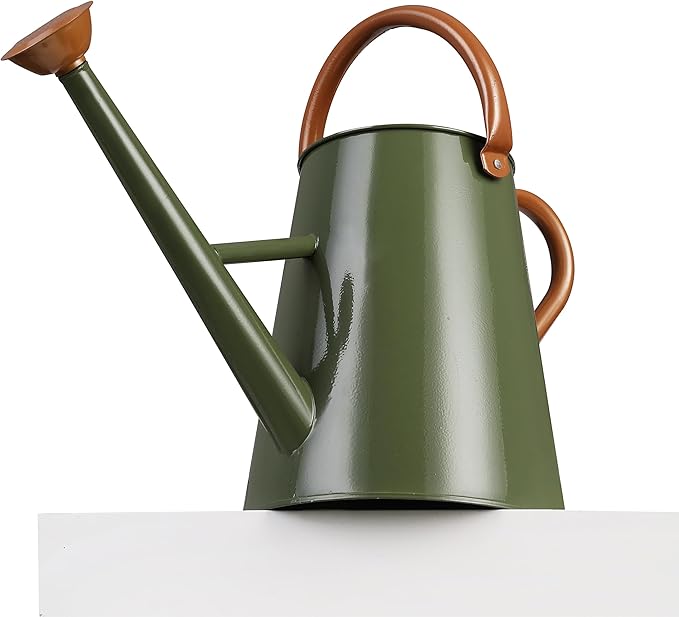 Metal Watering Can with Removable Spout, 1.5 Gallon Large Watering Cans for Plants, Galvanized Steel Gardening Water Can for Indoor & Outdoor Use, Watering Pot with Ergonomic Movable Handle