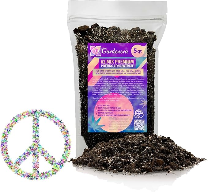 Gardenera Organic Photoperiod Plants Potting Soil Mix - Perfect Balance of Nutrients, Drainage, and Aeration for Thriving Photoperiod Plants - 5 Quart