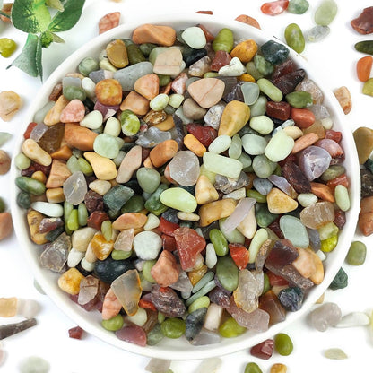 5LB Succulent and Cactus Colorful Pebbles, 3/8 Inch Pebbles for Indoor Plants, Natural Decorative Polished River Rocks for Vases, Planters and Outdoor Gardening