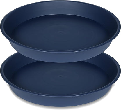 2 Pack of Bird Bath Bowl 12", 1.6" Depth, 10 12 inch Birdbath Bowls Dish Only for The Garden, Large Plant Saucer (12", Blue)