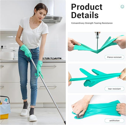 ThxToms Chemical Resistant Nitrile Gloves,Resist Household Acid, Alkali, Solvent and Oil, Latex Rubber Free, 1 Pair Extra Large