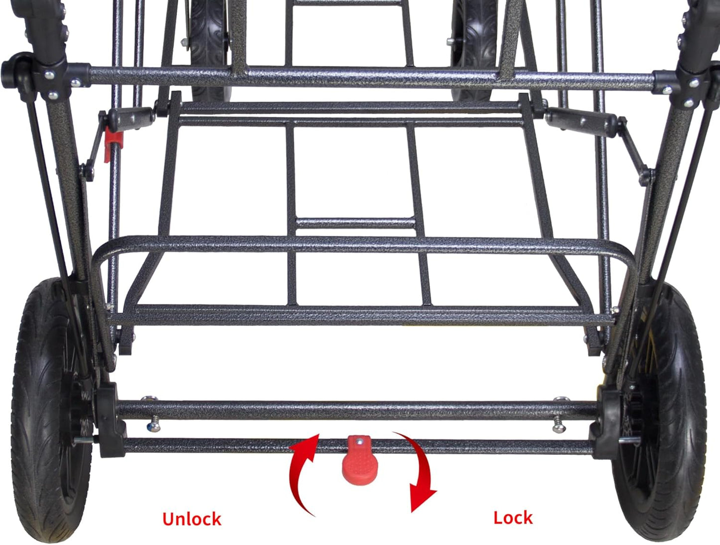 TMZ Collapsible Foldable Wagon Cart with Quick-Release Wheels and 2 Seats, Heavy Duty Wagon 265LBS Load Capacity for Camping Garden Shopping (Turquoise)