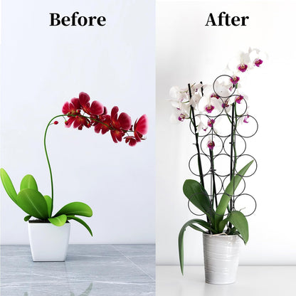 Garden Plant Trellis for Indoor Plants, Stackable Metal Trellis Supports for Climbing Plants or Houseplants, 3 Pack, Black,11.8"(W) x 15.4"(H)