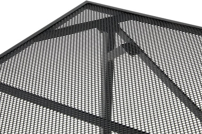 AECOJOY Outdoor Patio Dinning Table for 6, 51"x31" Rectangular Metal Steel Patio Outdoors Tables with 1.73" Umbrella Hole All Weather-Resistant for Lawn Backyard Garden, Porch Dark Grey