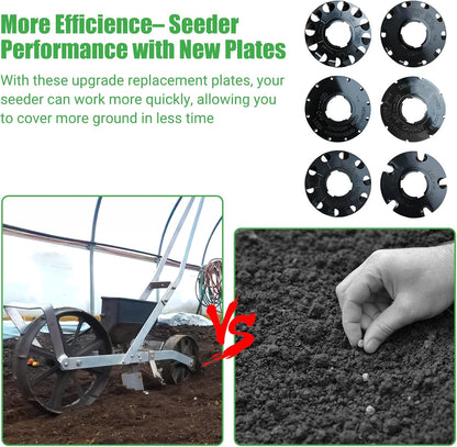 60009 Seed Plate Replacement for Earth-Way 1001-B Seeder, Precision Seeder Plate for Sweet Corn, Radish, Carrot, Peas, Beans & More