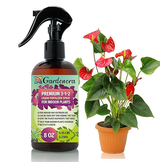 Gardenera Professional Indoor Plants Spray Fertilizer Mist for Home Gardening | 3-1-2 Gentle Blend Mist for Healthy Leaves & Growth | Essential Nutrients for Indoor Plants - 8oz
