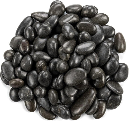 MSI Decorative Polished Black Pebbles, 0.4 Inch, 40 lb. Bag