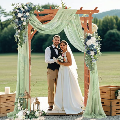 Giantex 85inch Wooden Garden Arch Wedding Arch for Ceremony, Garden Arbor Trellis for Climbing Plants Vines, Easy Assembly, Outdoor Flower Arches Wedding Arbor for Bridal Party