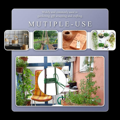 PerkHomy Garden Twine Strong Natural Jute 3,600 Feet Long Green Twine for Gardening Tomato Climbing Plant Tie Floristry Crafts Gift Wrapping Packing Decor (Green 2mm * 3600feet)