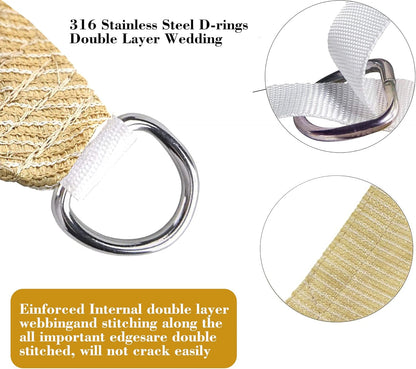 9' x 10' Beige Rectangle Sun Shade Sail SSP1212 Canopy Durable Fabric UV Block Awning,We Make Custom Orders