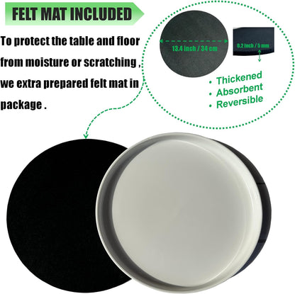 Ceramic Plant Saucer Pot Tray White 2pcs-12 Inch, Planter Saucers 4 5 6 7 8 9 10 11 12 Inch for Indoors Outdoor, Durable Sturdy Flower Drainage Tray for Glazed Pots Base (12.5 Inch-2-White)