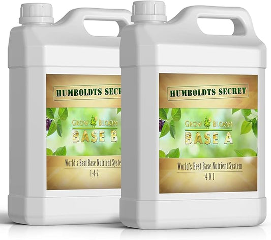Humboldts Secret Base A & B Liquid Hydroponic Fertilizer | Complete Hydroponic Nutrients for Indoor and Outdoor Plants | Supports Healthy Vegetative Growth and Flowering Stage | 32 Ounce Set