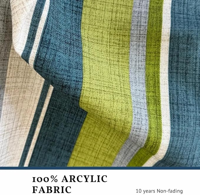 Acrylic Fabric 11FT Cantilever Umbrella with Base Large Curvy Outdoor Aluminum Offset Umbrella w/ 360° Rotation, UV Resistant Canopy for Patio, Garden, Backyard, Green Stripes