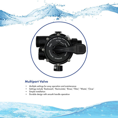 HALF OFF PONDS Simply Clear Koi Pond Filter System with 2HP Blower, UV Clarifier & 4,500 GPH Pump – Filters Ponds Up to 5,000 Gallons – Complete Kit with Bio Media, Multiport Valve, Gauge