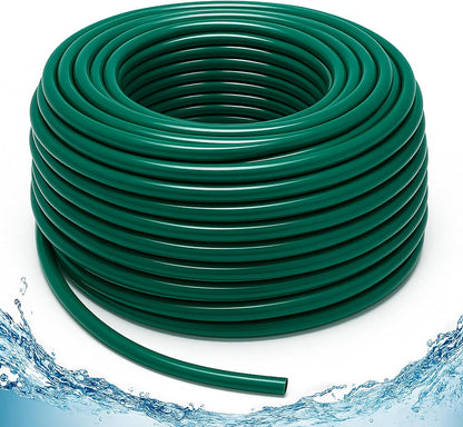 Bonviee 100FT 1/4 inch Blank Distribution Tubing Drip Irrigation Hose Garden Watering Tube Line for Small garden irrigation system-Green