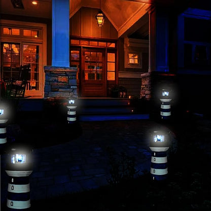 Solar Lighthouse Rotating Beacon – Led Light House for Yard Garden Nautical Decor Porch Deck Outdoor Decoration Lawn Ornaments Outside Statue Gifts for Mom Mother