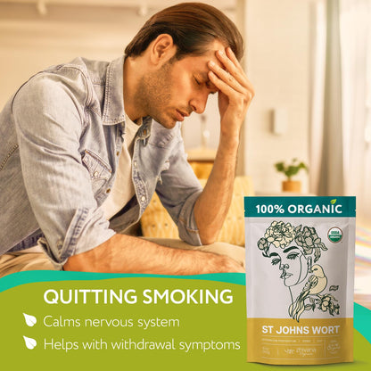 Super Value Pack 5 LB - Organic St Johns Wort Herb - Saint Johns Wart Plant - Yerba de San Juan Organica - Hypericum Perforatum