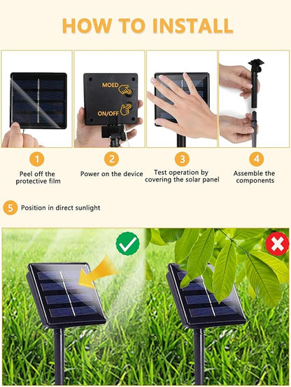 2 Pack Super Long Solar Christmas Lights Outdoor Waterproof, 400 LED 144FT Solar String Lights with Green Wire 8 Lighting Modes, Mini Led Twinkle Light for Xmas Tree Fence Yard Party Decor, Warm White