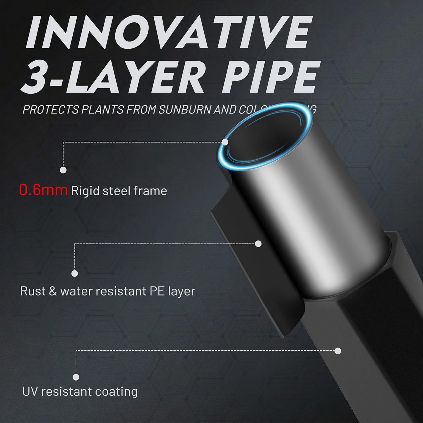 Garden Trellis for Climbing Plants Outdoor, 6.9FT Tall Metal Obelisk Trellis, 82.7" Umbrella Trellis for Potted Plants, Mushroom Top Trellises for Vines, Rose, Clematis, Pea, Bean, Tomato