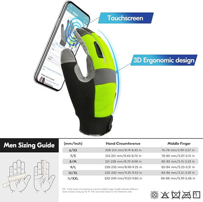 Vgo... 1Pair 5℃/41°F Winter Work Gloves Men, Cold Weather Waterproof Safety Work Gloves,Cold Storage or Freezer Glove