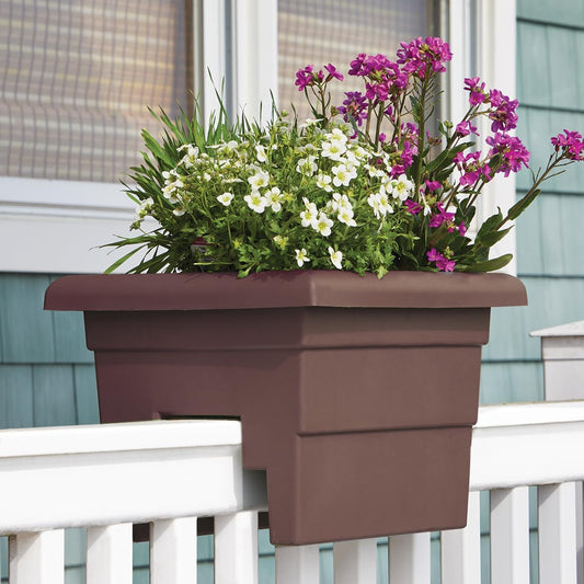 Root & Vessel Countryside Rail Planter, Brown, 16"