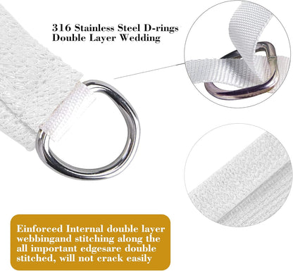 20' x 23' White Rectangle Sun Shade Sail SSP1212 Canopy Durable Fabric UV Block Awning,We Make Custom Orders