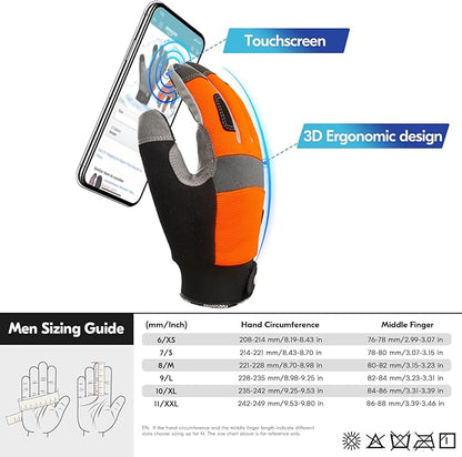 Vgo... 1Pair 5℃/41°F Winter Work Gloves Men, Cold Weather Waterproof Safety Work Gloves,Cold Storage or Freezer Glove