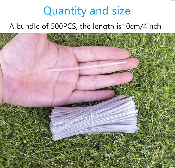Plastic Clear 4" Twist Ties, Reusable Cable Ties,Long Garbage Bag Twist Ties, Trash Bag Coated Ties, Twisty Ties for Organizing, Plant Hollding, Office, Christmas Tree (500 Pcs/4 inch/10cm)