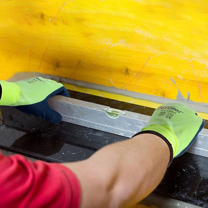 Waterproof Work Gloves for Men and Women, Hycool Thermal Insulated Freezer Rubber Coated Gloves,Super Grip L6201