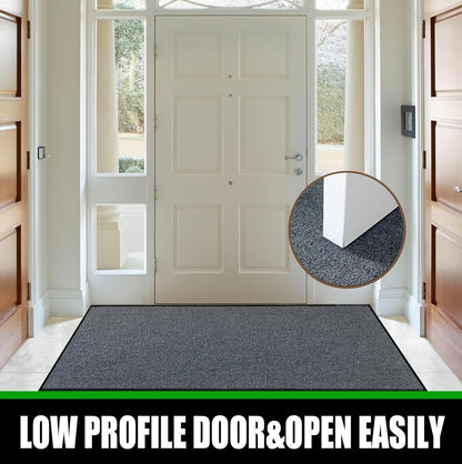 Heavy Duty Doormat, 3'x6' Indoor Outdoor Entry Rug, Commercial Entrance Mat with Rubber Border, Durable Welcome Mat, Rubber Backing Non Slip Doormat for Entryway, Large Garage Floor Mat