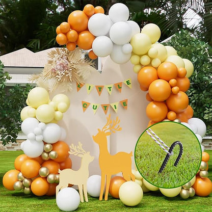 AAGUT Rebar Stakes 16 Inch J Hook Heavy Duty 24 Pack, 3/8 Inch Black Coated Metal Steel Ground Anchors Chain Link Fence Stakes for Camping Tent, Inflatables, Yard Decorations, Canopies & Swing Sets