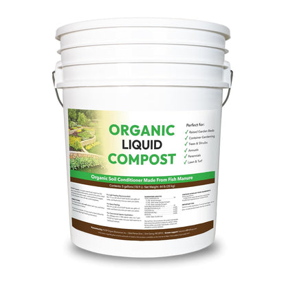 Organic Liquid Compost: Fast-Acting Alternative to Messy and Smelly Composting | Perfect for Annuals & Perennials, Trees & Shrubs, Lawn & Turf, and Fields & Pastures (5 Gallons, Treats Up to 2 Acres)