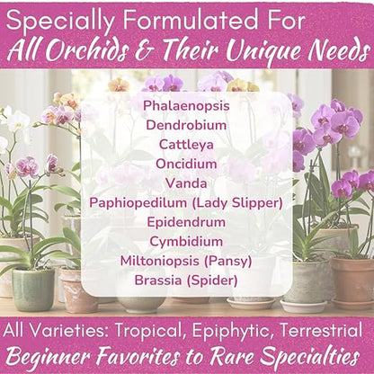Orchid Fertilizer Spray – Nourishing Liquid Plant Food Mist for Healthy Orchids – Easy-to-Use Nutrient Boost for Vibrant Blooms & Healthy Roots – Made in USA – 8 oz