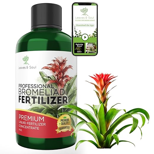Professional Liquid Bromeliad Plant Fertilizer | 3-1-2 Concentrate for Plants and Flowers | Multi-Purpose Blend & Gardening Supplies | 8 oz Bottle