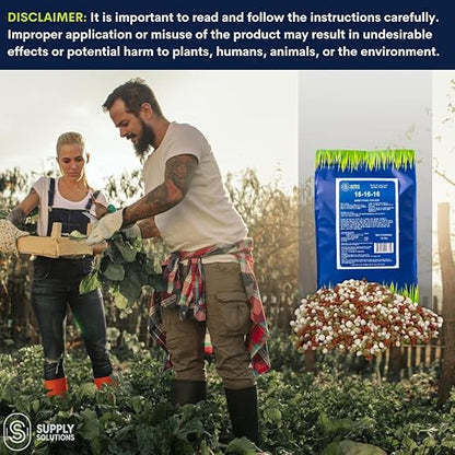 Supply Solutions 16-16-16 Complete Lawn & Garden All Purpose Granular Fertilizer - The Ultimate Plant Food for Lush Greenery & Vibrant Blooms - for All Plants, Vegetables, Fruits, and Berries - 10lbs
