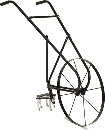 EarthWay 6500 High Wheel Tubular High Wheel Cultivator with Comfort Handle with 3- Position Adjustable, Quick Change Implements, and 24 Inch Steel Wheel