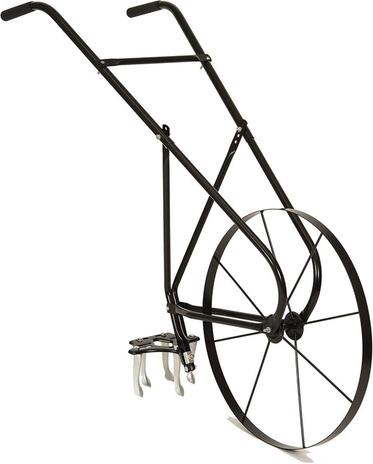 EarthWay 6500 High Wheel Tubular High Wheel Cultivator with Comfort Handle with 3- Position Adjustable, Quick Change Implements, and 24 Inch Steel Wheel