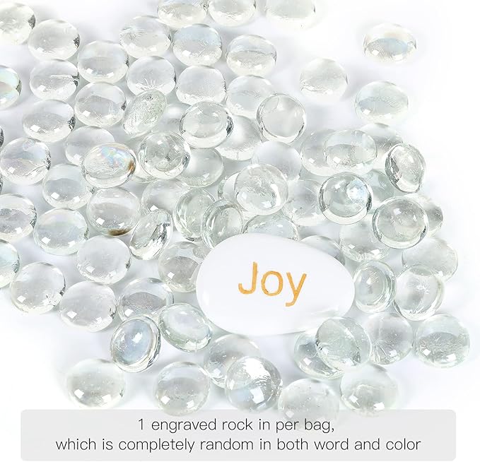 11LB Clear Flat Glass Marbles for Vase Filler, Aquariums, Hydroponics, Fire Pit & Home Decor
