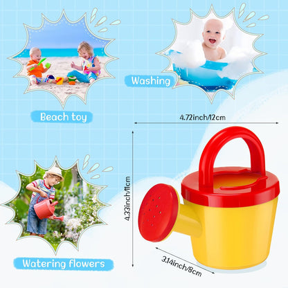 Sotiff 24 Pieces Plastic Watering Cans for Kids Watering Toys Kids Watering Can Small Toddler Garden Tools Bath Toys Beach Toys for Home Outdoor, Assorted Color