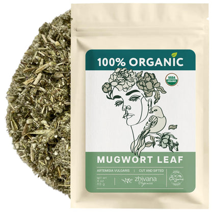 Mugwort Tea Organic Loose Leaf (4oz) – Mugwort Herb - Artemisia Hierba Seca Organica – Dried Mugwart Leaves