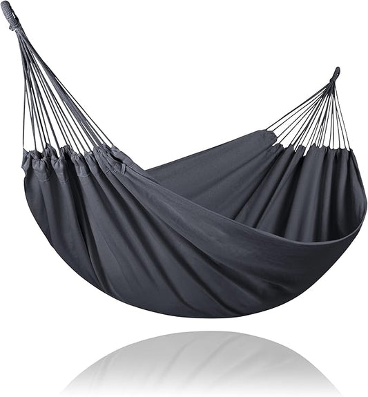 SUNCREAT Hammocks Outdoor Camping Double Hammock, Extra Large 2 Person Hammock for Camping, Dark Gray