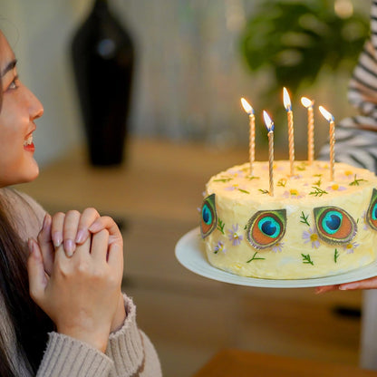 Edible Peacock Feathers - Set of 12 - Cake Decorations, Cupcake Topper