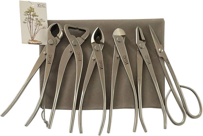 6-Piece Bonsai Tool Set,Knob Cutter,Trunk Splitter,Concave Cutter,Wire Cutter,Jin Pliers,Bonsai Scissors