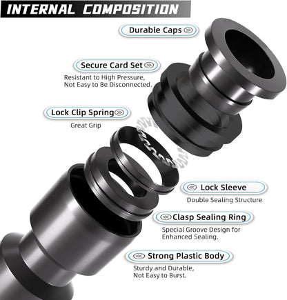 20 Pack Quick Connect 1/4" Drip Irrigation Tee Connectors, Universal Tee Fitting for 1/4 Inch Irrigation Tubing, Leak Free Fittings for Sprinkler or Drip Irrigation System