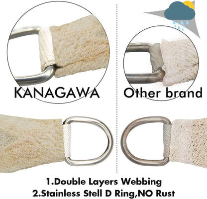 KANAGAWA 6'X16' Cream Custom Size Sun Shade Sail Rectangle UV Block Canopy Cover for Patio Backyard Lawn Garden Outdoor (Customized Available)