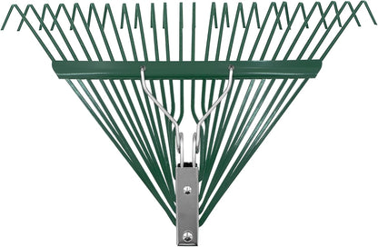 Zenport J2424 Leaf Rake with Deluxe Spring, 24-Tine, Rake Head Only, Green - 10 Pack
