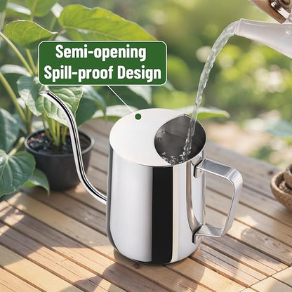 Watering Can for Indoor Plants, Indoor Watering Can with Long Spout and Handle Rust-Proof 304 Stainless Steel Material (600ml/20oz)
