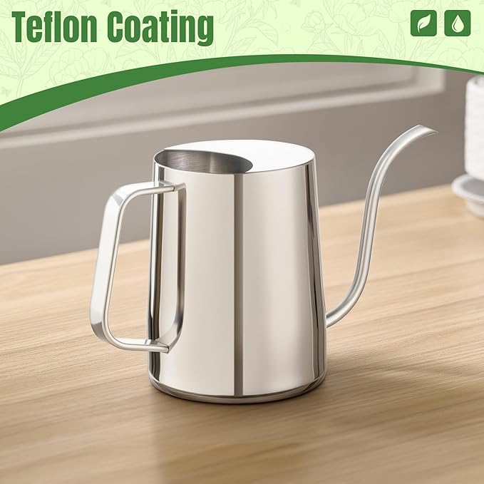 Watering Can for Indoor Plants, Indoor Watering Can with Long Spout and Handle Rust-Proof 304 Stainless Steel Material (1000ml/34oz)