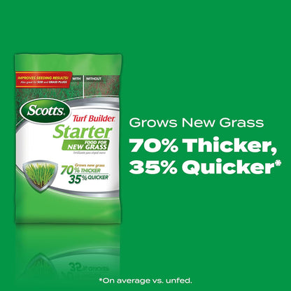 Scotts Turf Builder Starter Fertilizer for New Grass, Use When Planting Seed, 5,000 sq. ft., 15 lbs.
