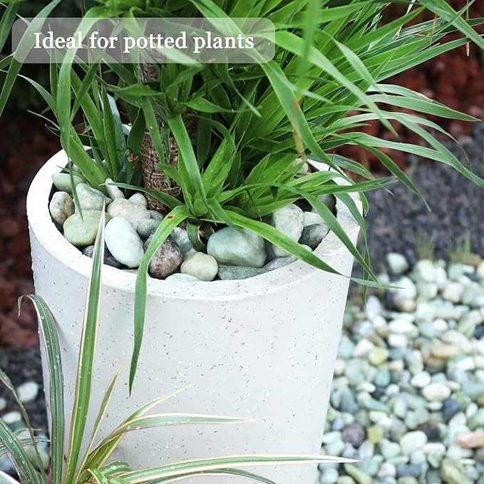 11lbs Natural River Rocks, Polished Pebbles for Plants Garden, 1-2 inch Decorative Jade Stones, Ideal for Fish Tank, Vases, Crafting, Home Decor and Garden Landscaping Rocks,Jade